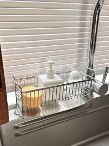 Boshang Home 304 Stainless Steel Kitchen Sink Storage Rack Countertop Drain Basket Organizer for Kitchen Storage And Organization