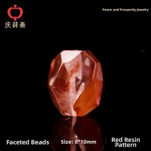 QINGXIANGTAI | DIY Geometric Semi-transparent Spacer Beads