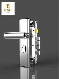 Black 304 Stainless Steel Anti-theft Door Lock Set Security Handle Entrance Door Lock  Parts Panel