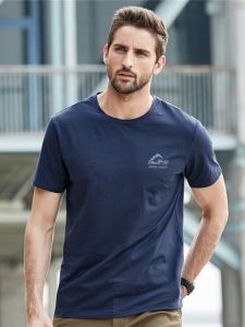 Jeep Summer Mens Casual Cotton T-shirt Short Sleeve Basic Fashion Urban Print Brand Logo Geometric Pattern round Neck Top