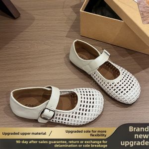 DINGMUYI | Lace-up Breathable Silver Flat Shoes