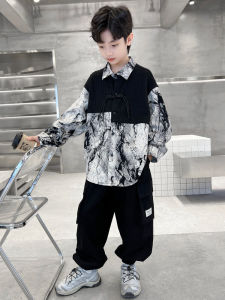 ชุดฤดูใบไม้ร่วงสำหรับเด็กชาย ชุดฤดูใบไม้ผลิและฤดูใบไม้ร่วง ชุดเด็กชาย ชุดฮันฟู แฟชั่น 2025 ใหม่ ชุดเด็กชาย ชุดฤดูใบไม้ร่วง