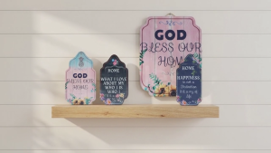 Wooden Wall Decor Vintage Rustic Quotes Sign MDF Hanging Wall Art Home Decoration