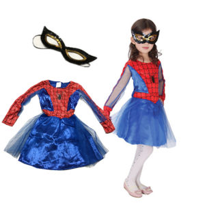 Spidergirl Dress Spider Man Costume for Kids Cosplay Superhero Peter Parker Clothing