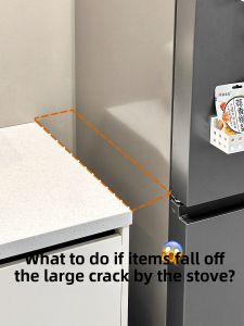 Acrylic Fridge Side Gap Shelf Kitchen Countertop Gap Filler Board Seasoning Magnet Shelf Plastic Storage Organizer for Home