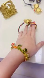 GT009 Gelang Buatan Tangan Wu Lu Cai Shen: Gelang Kekayaan Binatang Penelan Emas