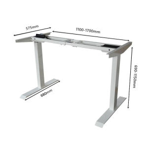 Dual Motor Electronic Desk Frame and Legs for Large Size Table Top with 2-Segment Legs