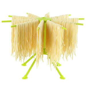 Collapsible Pasta Drying Rack Kitchen Folding Homemade Fresh Spaghetti Stand Dryer Noodle Hanger with 10  Bar Handles JT583