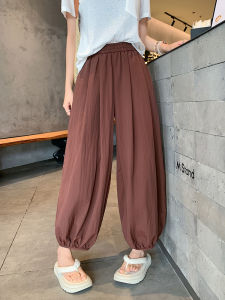Slimming Large Size Harem Pants Womens Summer Thin Quick Dry Casual Lantern Pants Nine Points Cuffed Rutabaga Pants