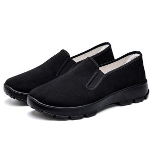 Beijing Style Breathable Canvas Shoes Mens Thick Bottom Anti-Slip Casual Slip-On Deodorant Shoes Summer New Arrival