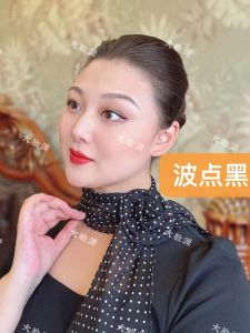 Khăn Choàng Lụa Hoa Hồng Mùa Hè 2025 Mới Dây Thắt Nơ Mỏng Bảo Vệ Cổ Thời Trang Đa Năng Phong Cách Hàn Quốc Polyester