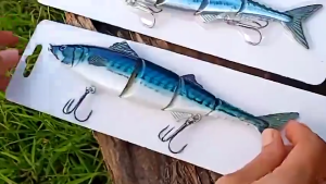 เหยื่อตกปลารูปแบบจริง 20 ซม. 55 กรัม 3 ส่วน สำหรับ Subid และ Trolling  เหยื่อตกปลาแบบจำลองขนาด 20 ซม./55 กรัม เหยื่อแข็งสำหรับการตกปลาแบบ Subid หรือการลากเบ็ด