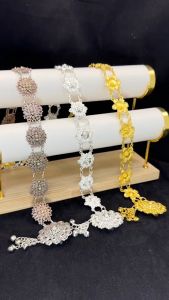 เข็มขัดทองไทยโบราณ 39 นิ้ว สำหรับผู้หญิง เข็มขัดชุดเจ้าสาว เข็มขัดโลหะ แบบหัวเข็มขัด