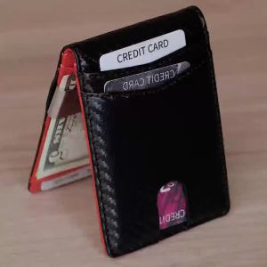 Minimalist Mens RFID Blocking Multi-Functional Ultra-Thin 12-Card Wallet Front Pocket Bi-Fold Solid Color Portable Card Holder