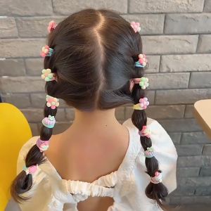 10 pcs baby cute flowers fruits hair tie quality elastic