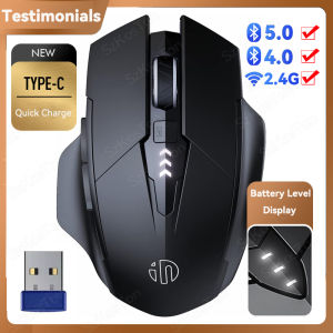 Bluetooth Compatible Mouse Rechargeable 2.4G PM6 Wireless Mouse Office Mute Support PC Laptop Tablet Smartphone Universal