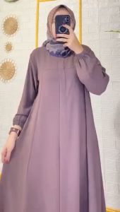 Dress Maryam Gamis Terbaru M L XL Bahan Crinkle Airflow Premium