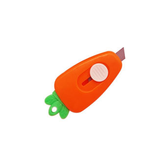 Cute Carrot Pocket Utility Knife Express Box Paper Cutter Art Craft Wrapping Portable Mini Paper Cutter Office School Stationery