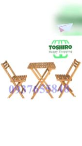 Bộ bàn 2 ghế Bistro bàn vuông gỗ tự nhiên chuyên làm bàn cafe ban công sân vườn