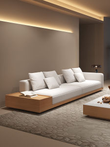 Japanese Style Sofa Fabric Lattice Wooden Latex Large Villa Homestay Simple Original Wood Corner Platform Home Furniture