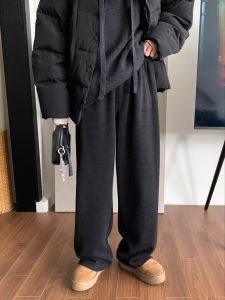 Quần Dài Thường Ngày Bằng Lông Cừu Acetate NIZONDAYS Mùa Đông Mới Cho Nữ Quần Dài Ống Đứng Dài Đến Sàn Quần Dài Thoải Mái