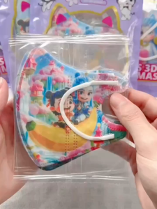 【3-12 years old】50PCS Nezha Kids Mask 3D Kids Mask 3ply Breathable Earloop Mask Cartoon Duckbill Disposable Independent Packaging Mask 哪吒敖丙儿童口罩 独立包装口罩