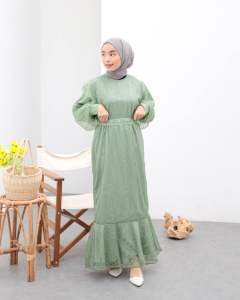 TALISHIA DRESS KONDANGAN WANITA BROKAT KOREAN STYLE
