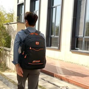 กระเป๋านักเรียน กระเป๋าเป้สีดำ ทรงสวย สีเรียบ สีสูงสำหรับน้ำ การจัดส่งฟรี แข็งแรงกันน้ำ น้ำหนักเบา สินค้าพร้อมส่ง