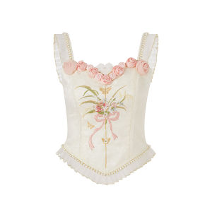 Original Pink Embroidery round Dance Precise Chest Face Skirt Hanfu Daily Set Summer Cloud Moon Stitching Chinese Traditional Clothing