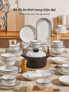 Modern Elegant Underglaze Colored Tableware Set