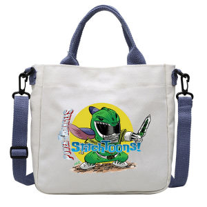 ZEEMIN Halloween Christmas Disney Stitch Figure Canvas Bag Adorable Cartoon Anime Shoulder Adjustable Removable Strap Kids Student Spacious Handbag Gift