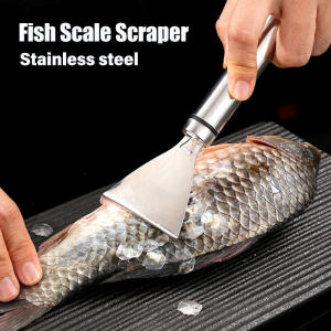 2PCS Multifunctional Stainless Steel Fish Scale Scraper Reusable Home Kitchen Seafood Tool Accessories