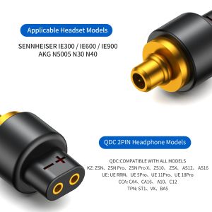 OKCSC QDC Female for SENNHEISER IE300 IE600 IE900 AKG N5005 N30 N40 SENNHEISER IE300 Male Earphone Adapter to Earphones Earsets