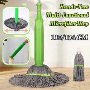 Rotating Mop 2 in 1 Dehydrated Mop Spin Mop Wall Cleaning Mop Microfiber Cloth Mop Quick Cleaning Tools