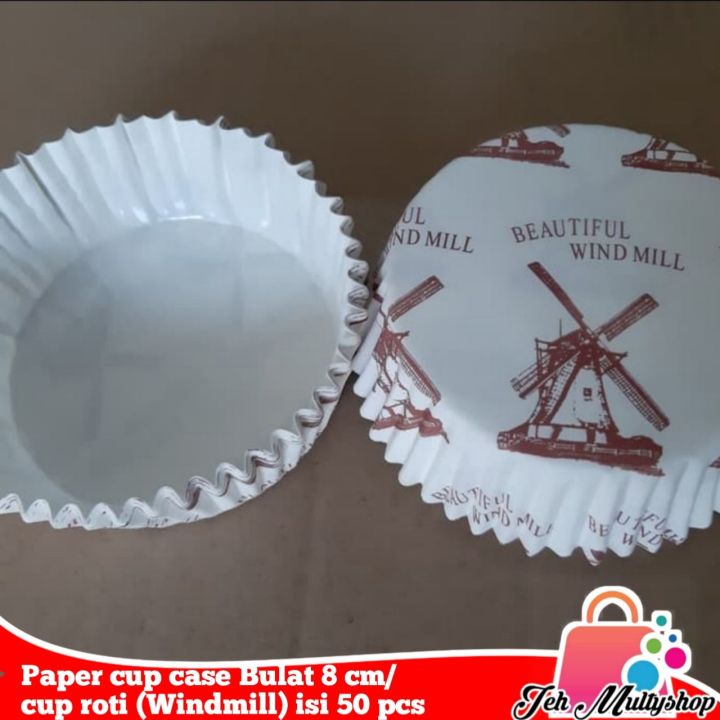 Paper cup case Bulat 8 cm/cup roti (Windmill) isi 50 pcs | Lazada Indonesia