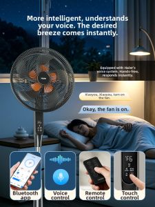 Haier | Bluetooth AI Voice Controlled Quiet Bedroom Standing Fan