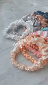 BANDANA SCRUNCHIE [PART 1] - bando korea puff headband ruffle kerut accessories