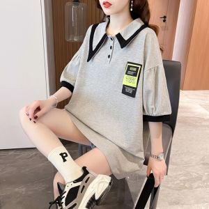 A20  เสื้อแขนสั้นคอปก เสื้อโปโล Oversize พลัสไซส์ (อก 50 นิ้ว) คอปกปลายแหลม มีกระดุมคอแกะได้ สีพื้น ผ้าจูติไมโคร(ผ้าบาง) ใส่สบาย สินค้าพร้อมส่งในไทย