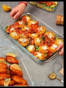 Ready stock Tempered Glass Bakeware Baking Plate Microwave safe Oven tray Dineer Plate Christmas Tableware Dish  Wedding Doorgift1L1.5L