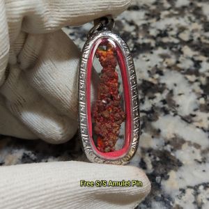 Red Pillar Leklai Pendant (Uncommon) 稀有红柱力泥吊坠Leklai Amulet 马来西亚力泥 100% Natural Leklai Malaysia