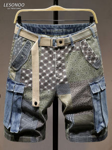 LIANSENNIAO | Quần Short Jean Đơn Giản Rộng Nhiều Túi