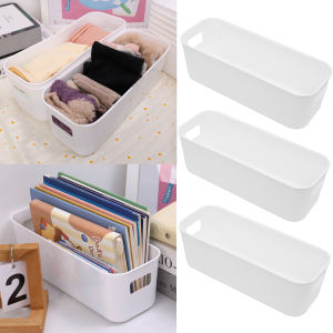 White Simple Desktop Storage Box Stationery Toys Organizer Multipurpose Wardrobe Underware Socks Storage Case