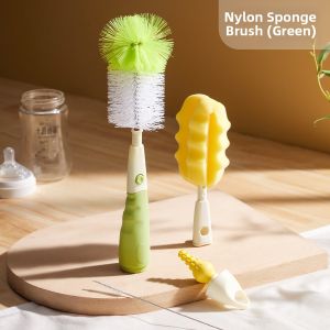 SHI YUE JIE JING | Portable Newborn Baby Milk Bottle Nipple Cleaning Brush Set
