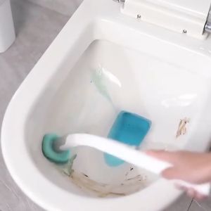 Disposable Toilet Bowl Brush Multi Function Wall-mounted Holder Bathroom Cleaning Pencuci MangkukTandas 多功能一次性马桶刷