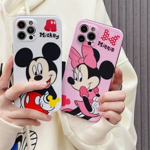 💯【Phone Case】+FREE Shipping 💯 Mickey Minnie Mouse Disney Silicone Phone Case For iPhone 16 15 14 13 11 12 Pro Max 11 Cute Shockproof Protection Back Cover