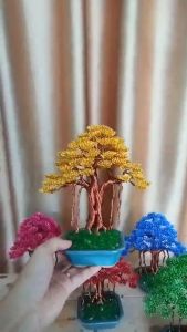 Bonsai dây đồng dây nhôm mẫu mini tượng đồng thau