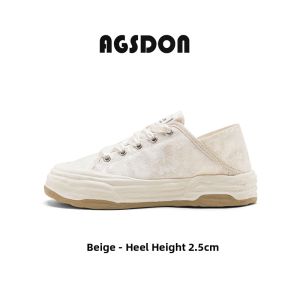 Agsdon l Womens 2025 New Fall Winter Casual Slip-On Canvas Shoes