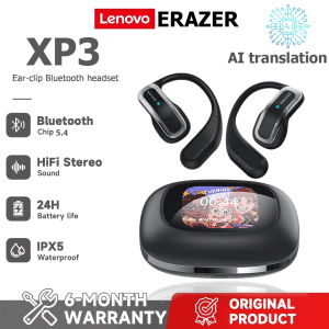 1-Year Warranty Lenovo ERAZER XP3 AI Translation Headphones LED Wireless Headphones Bluetooth 5.4 AI Real-Time Translation Headphones IPX7 Waterproof In-Ear Headphones HiFi Sound Quality