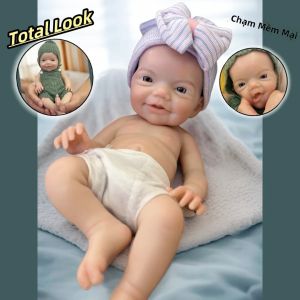 Búp Bê Sơ Sinh Charlie Chất Liệu Silicon Mềm Mại Miệng Mở Có Thể Giặt Được Kích Thước 32cm Da Được Vẽ 3D Dành Cho Trẻ Từ 14 Tuổi Trở Lên.