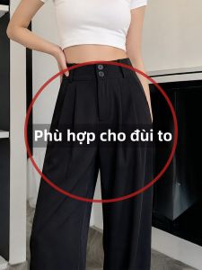 XIANYIJIAO | Quần Tây Mỏng Elegent Rộng Dáng Thẳng Cho Mùa Hè